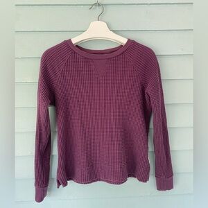 Northface Chabot Long-sleeve Crew Waffle Knit - Purple (Medium)